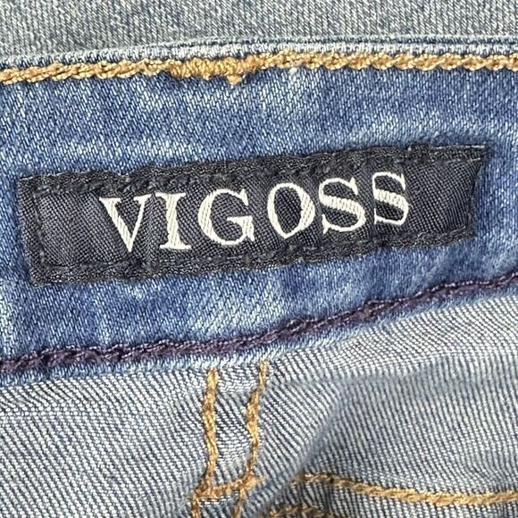 Vigoss Ace High Rise Super Skinny Jeans Womens 27 Light Wash Button Fly Stretch - Picture 12 of 16